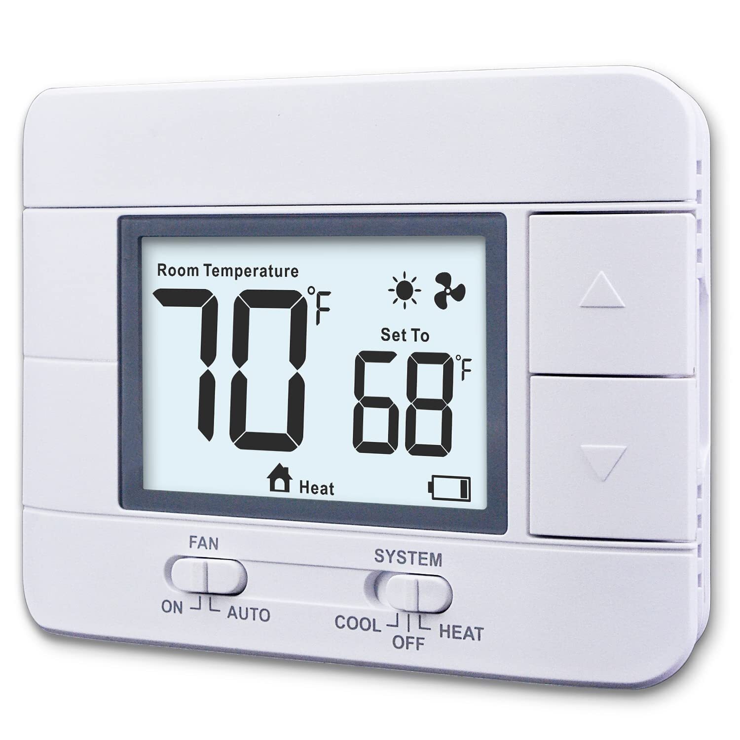 Non Programmable Thermostat for Home 1 Heat/ 1 Cool Single-Stage System, with...