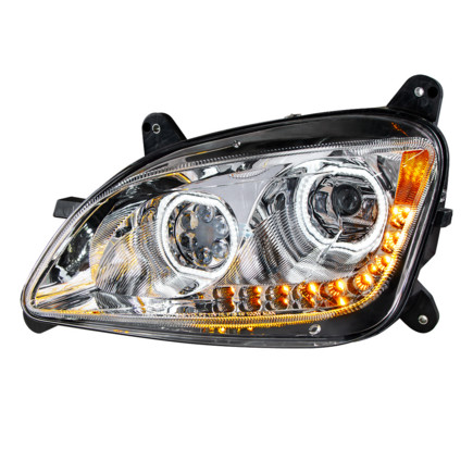 United Pacific 35745 Headlight, LH, Chrome, 10 LED, for Peterbilt 579/587 Trucks