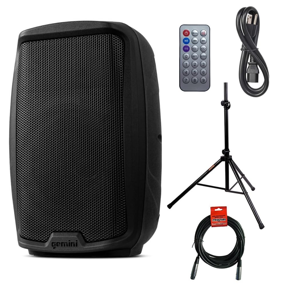 Gemini Sound AS-2108BT Active 8" Inch Woofer 500W Watt DJ Monitor Powered...