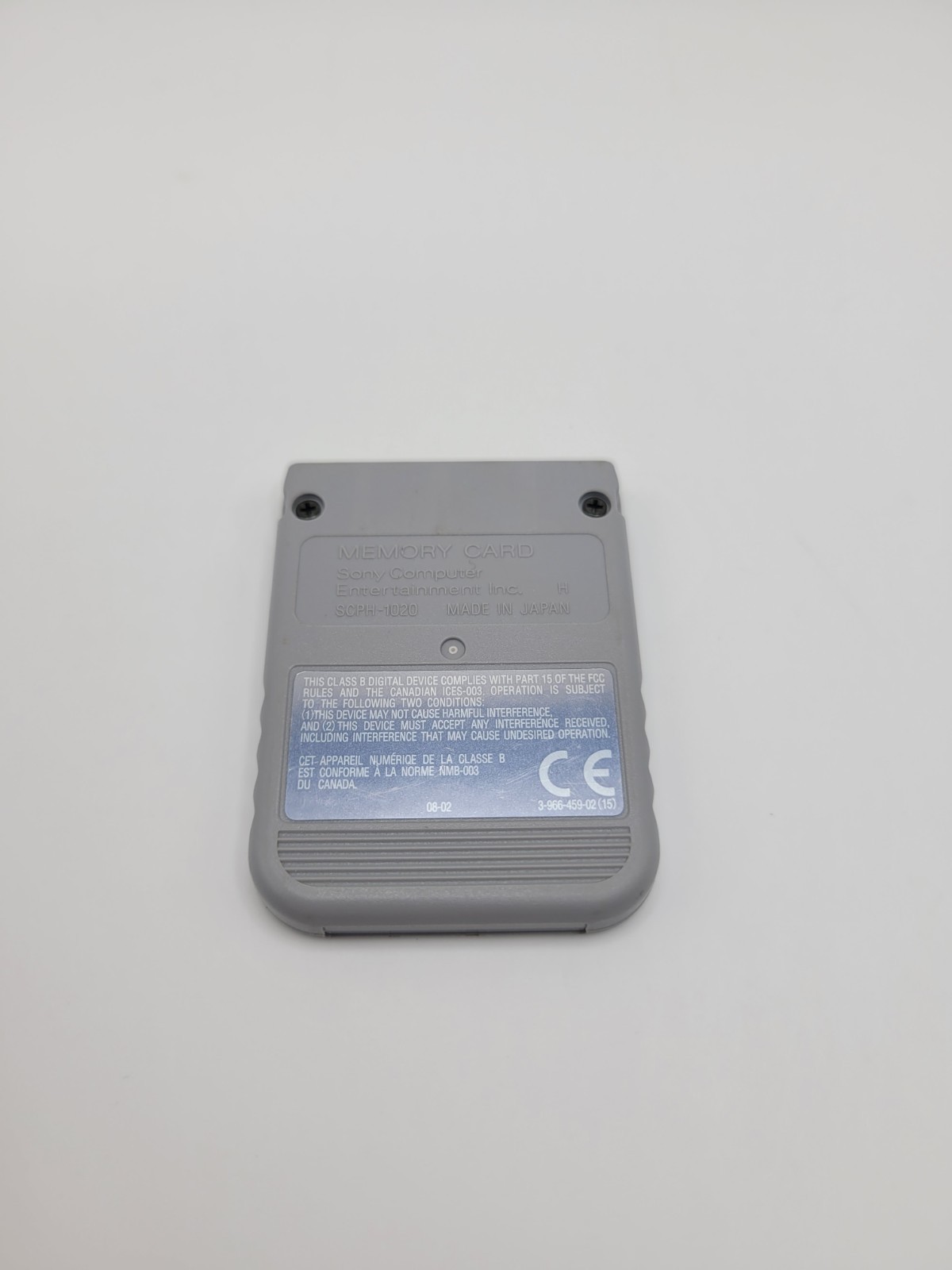 Sony SCPH-1020 - Playstation 1 PS1 - Memory card - Gray - Tested - Fast Ship!