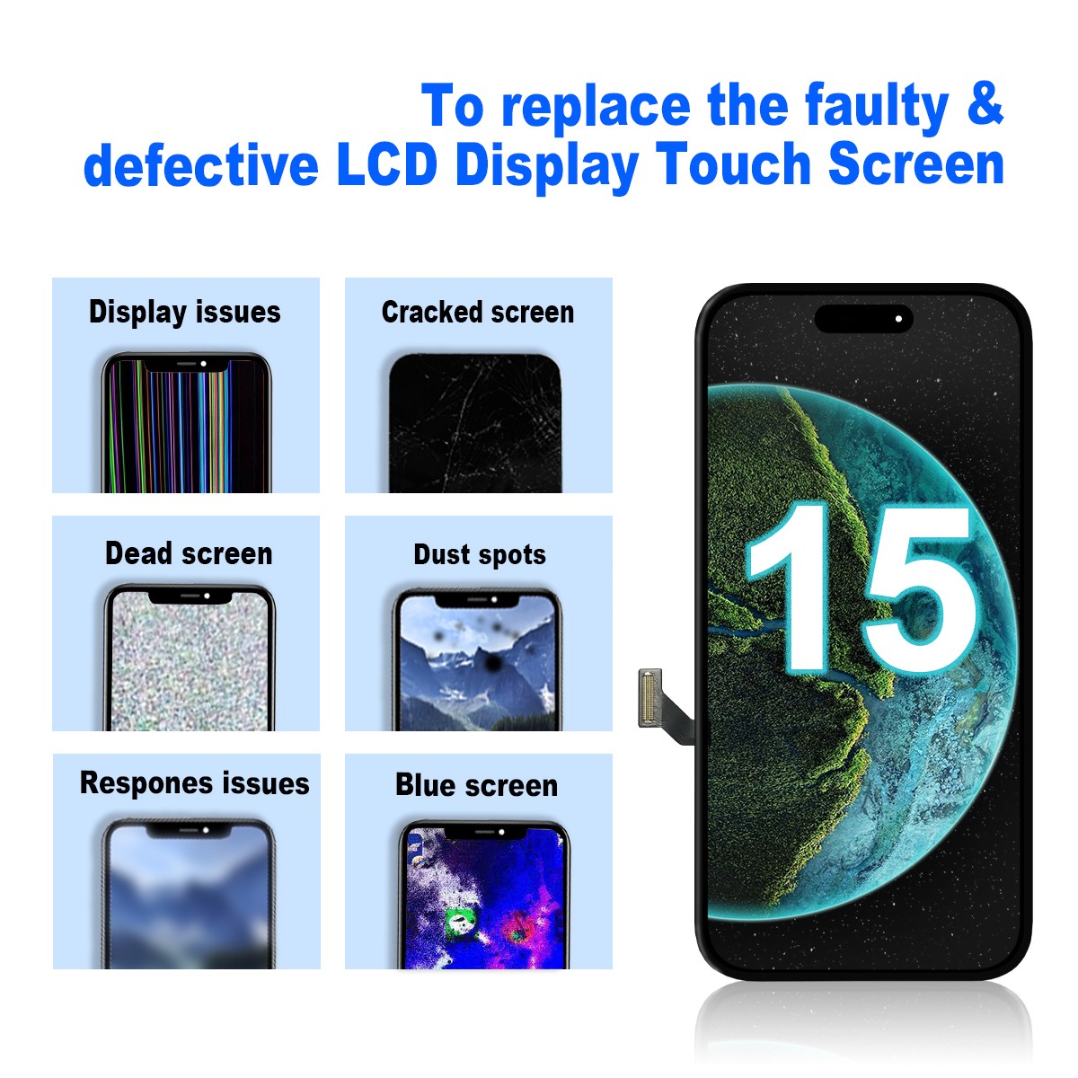 For iPhone 15 Screen Replacement LCD Display Digitizer 3D Touch Digitizer Tool