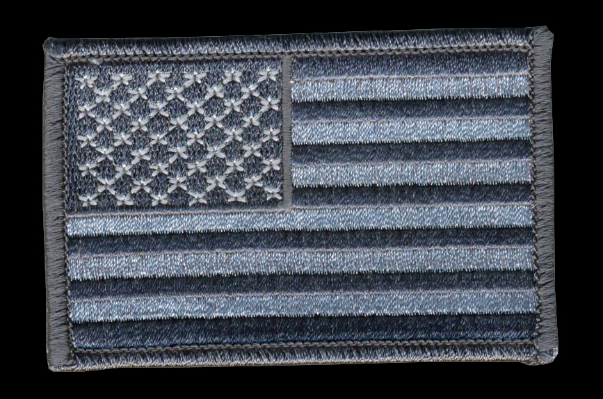 American Flag Urban Style EMROIDERED IRON ON 3 INCH PATCH