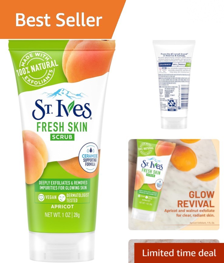 Cruelty-Free Apricot Scrub - 1 Oz Travel-Size Exfoliant for All Skin Types