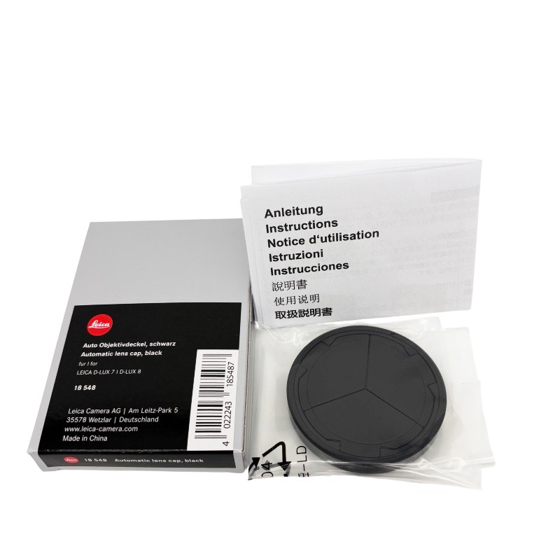 D-LUX-7 NEW Leica Auto Lens Cap for D-LUX-8  D-LUX Typ 109 Black #18548 US