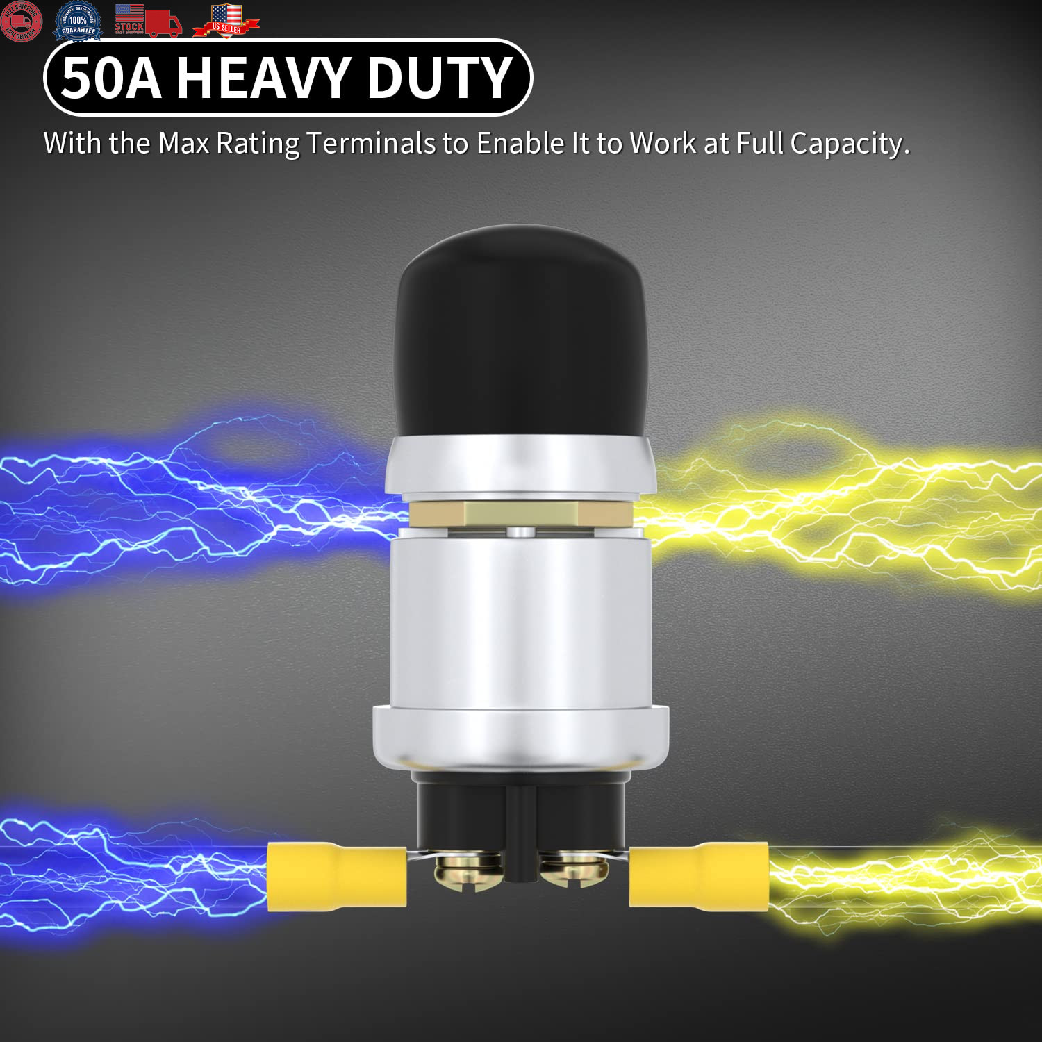 Daiertek Push Button Starter Switch 12V / 24V Waterproof Push Start Button