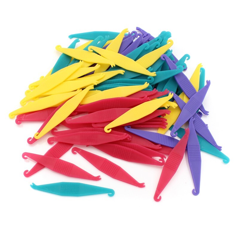 100Pcs Orthodontic Elastic Placer for Elastic Bands for brace - Assorted Color