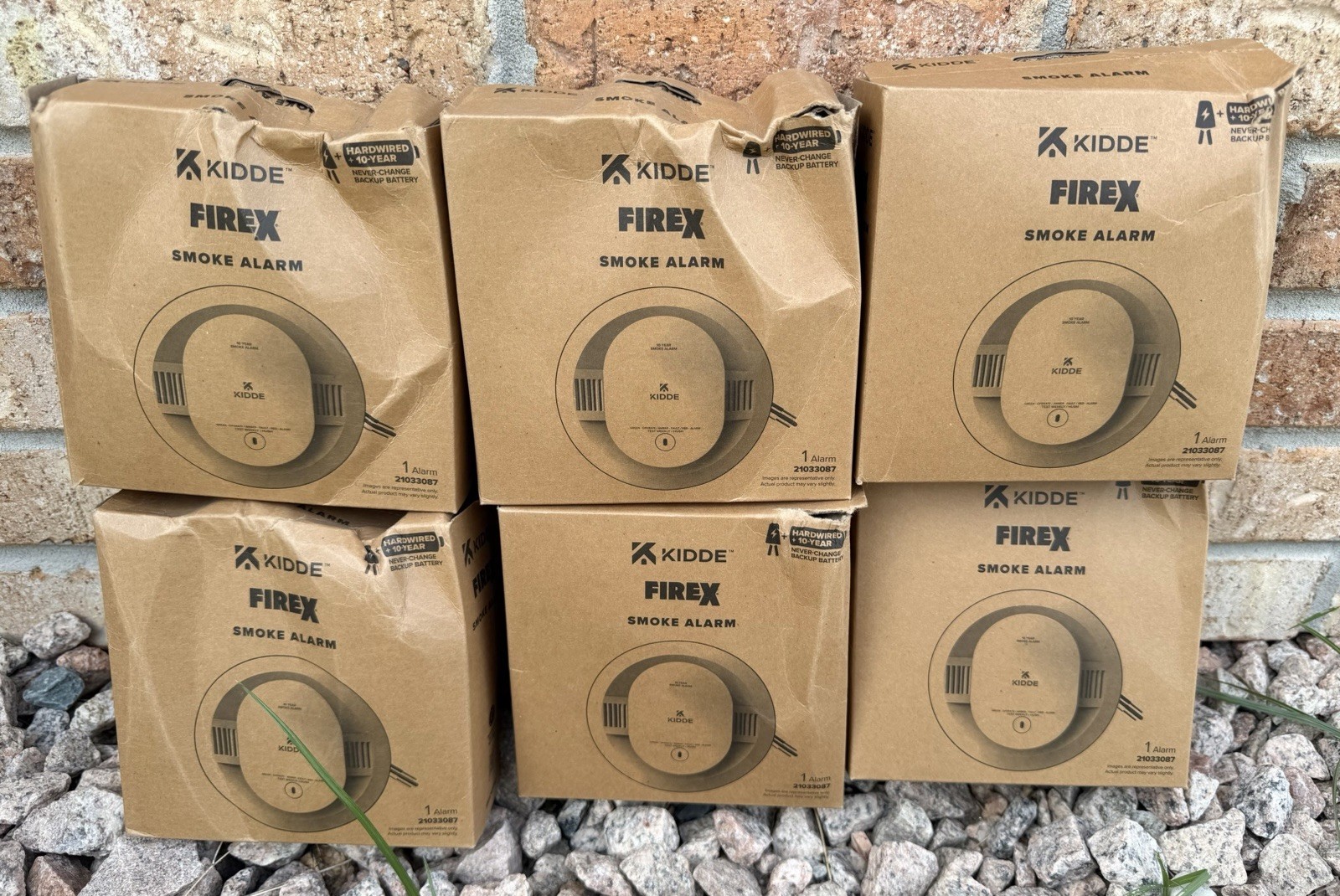 6-Pak Kidde FireX 21033087 SMAC10YFEX Smoke Alarm Hardwired & Battery 2025