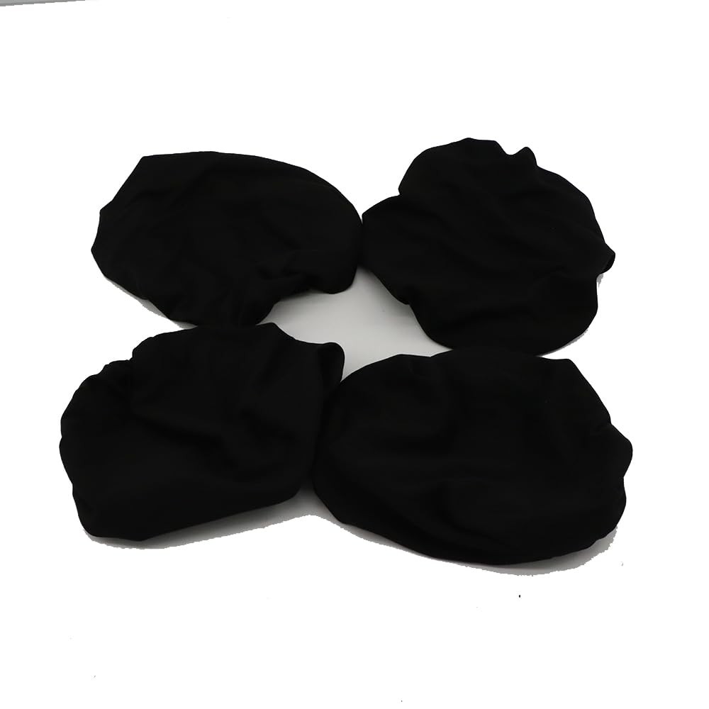 4 Pieces Stretch Round Bar Stool Covers,Black Stool Covers Round,Spandex Cush...