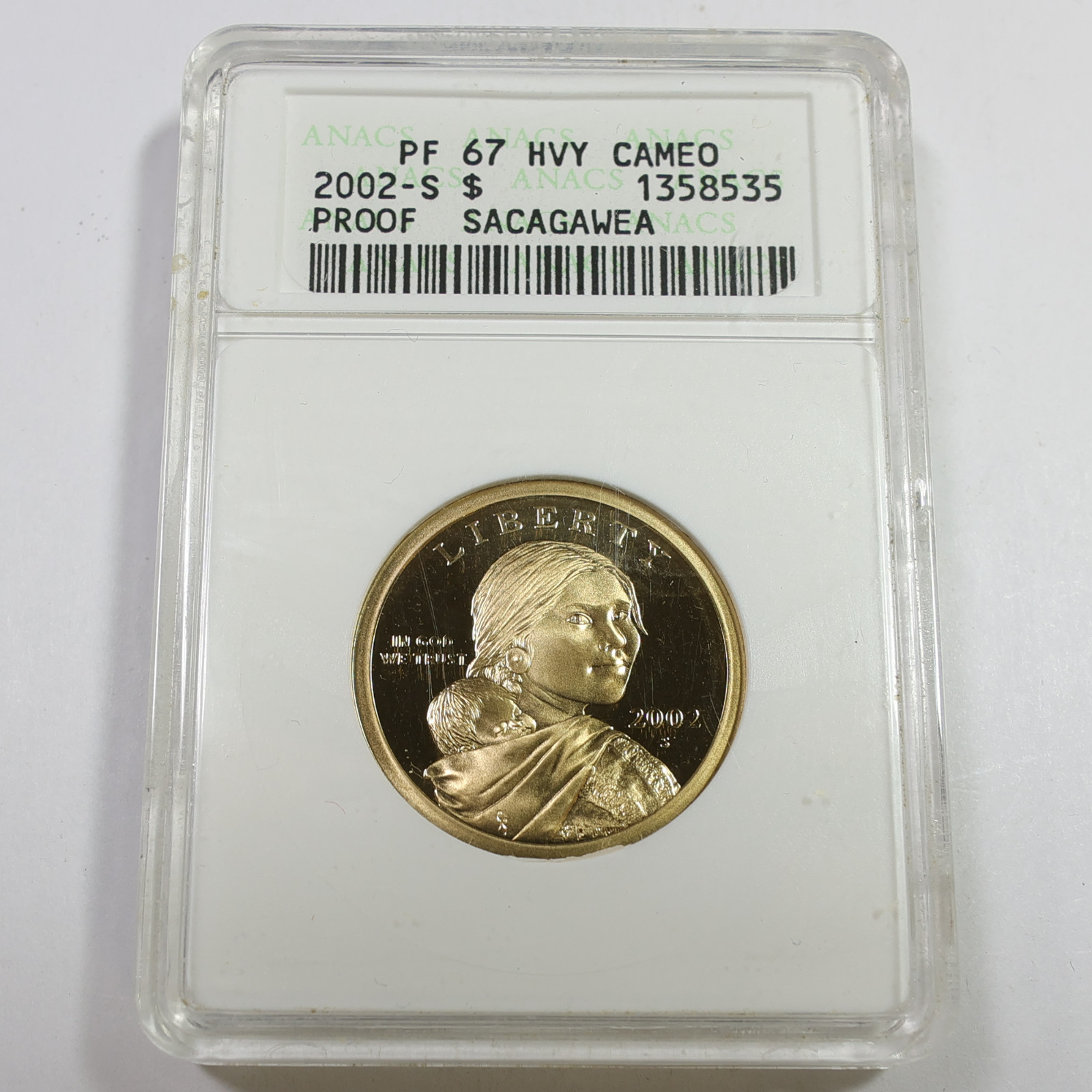 2002 S ANACS Soapbox PF67 Cameo Sacagawea Native American Dollar $1 Coin #60973A