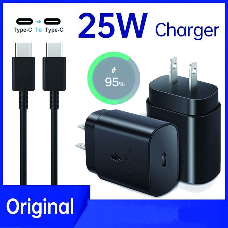 25W Super Fast Charging USB Type C Wall Charger For Samsung Galaxy Android Phone