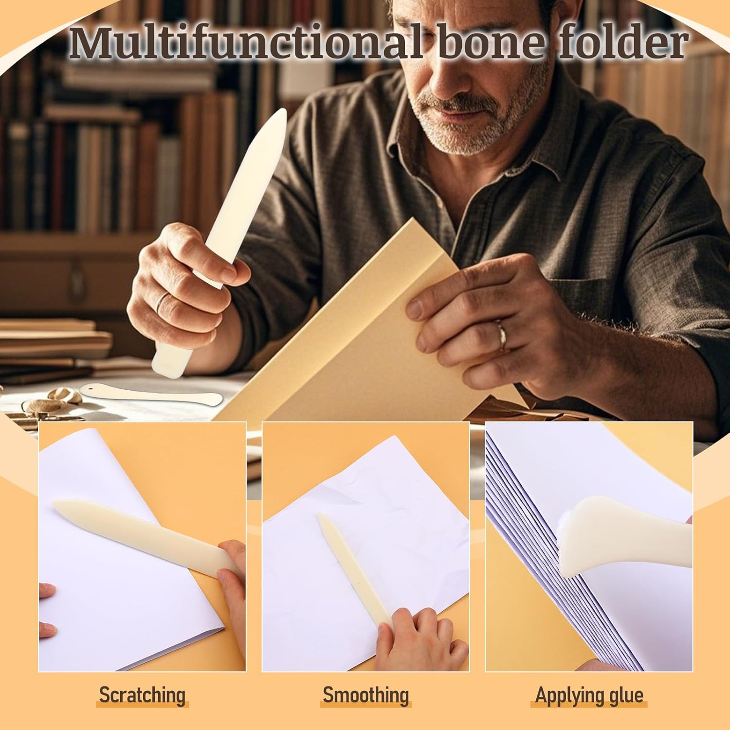 33 Pcs Book Binding Kits 4 Pcs Bone Folder Paper Creaser Paper Folding Tool Book