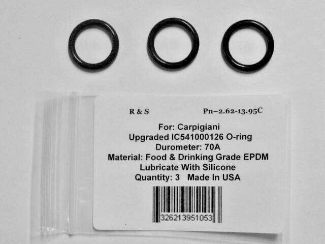 3 Compatible O-rings / Carpigiani IC541000126 / R&S 2.62-13.94C / FDA / NSF61