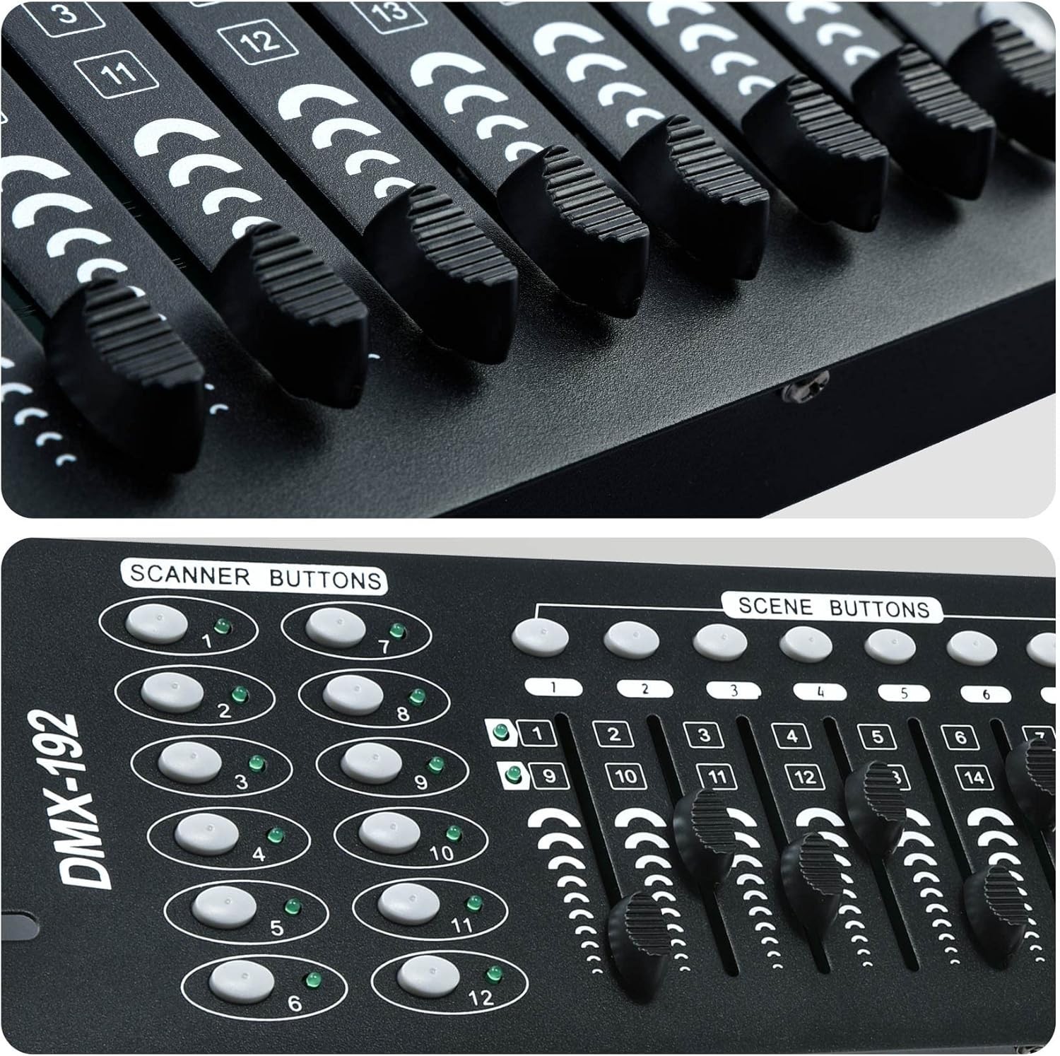 DMX 512 Controller, 192 Channel DMX Light Controller Stage Lighting Console f...