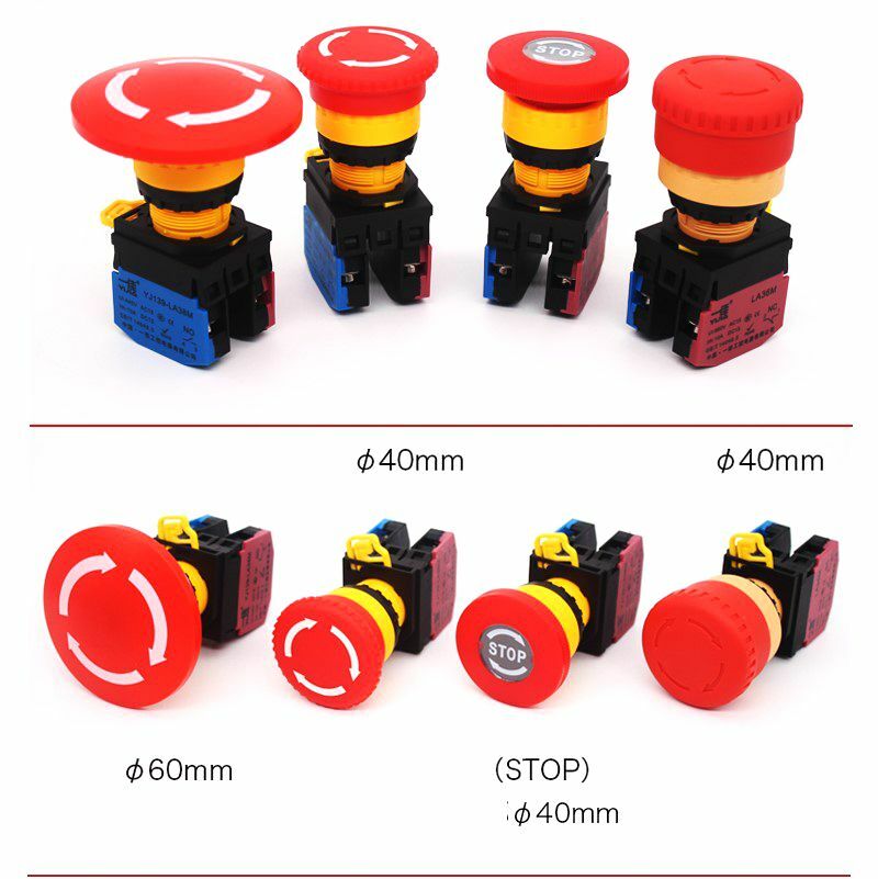 22mm E-stop push button switch emergency stop switch Mushroom Push Button Switch