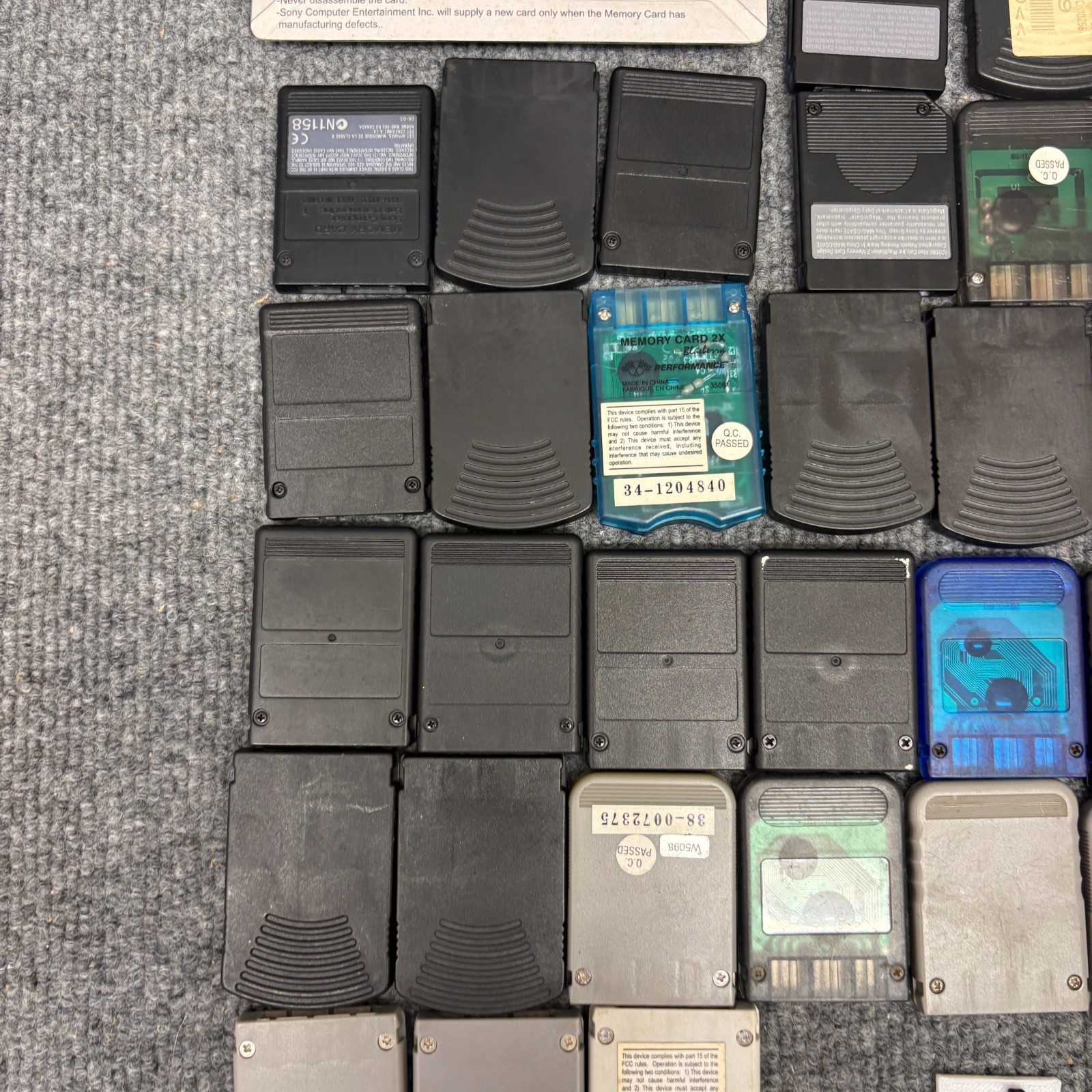 Huge Playstation 1 & 2 8MB Memory Cards Dongles PS1 & PS2 Lot Bundle UNTESTED