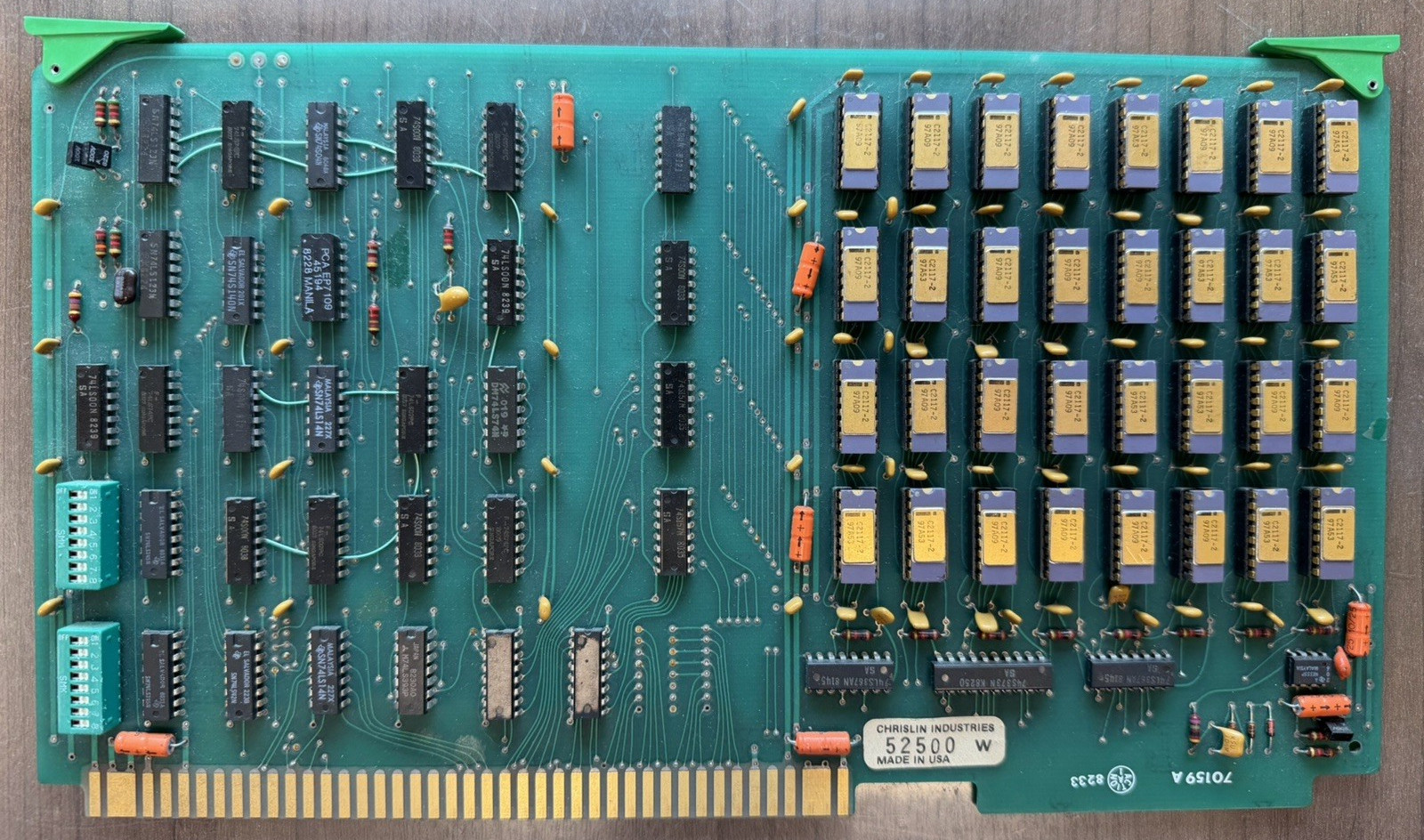 Vintage Rare Chrislin Memory Expansion Board DEC Intel C2117-2 w/ 32 Gold ICs