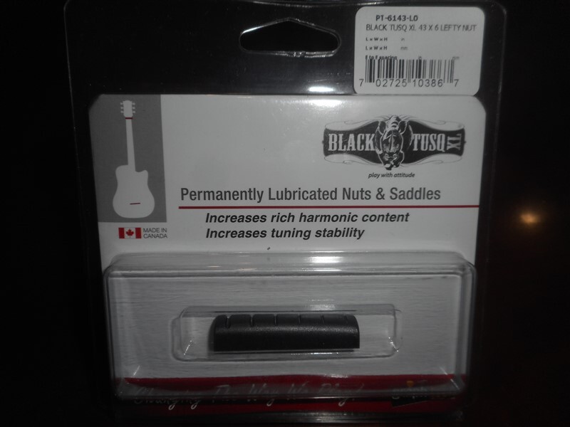 NEW Graph Tech Black Tusq XL LEFTY 1-11/16" Slotted Nut - PT-6143-L0