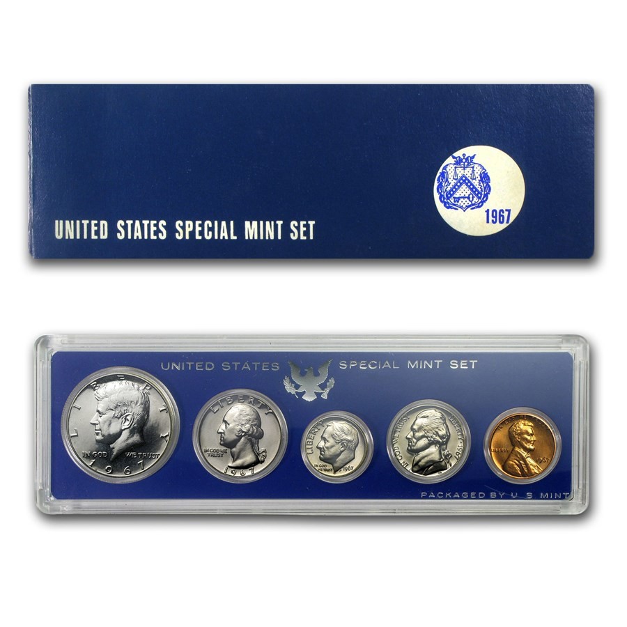 Complete 1967 US Special Mint Set 40% Silver Kenendy OGP