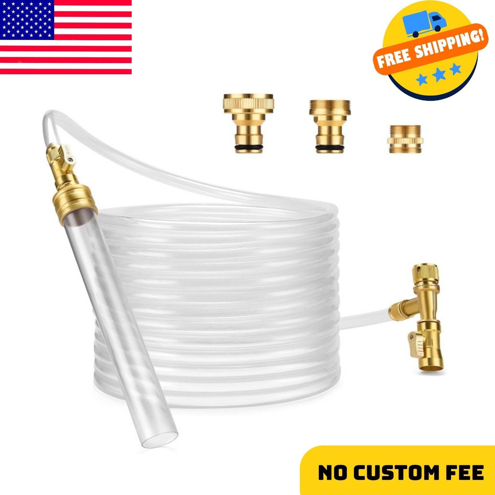 Gravel Vacuum for Aquarium Water Changer Fish Tank Cleaning Tools, Siphon