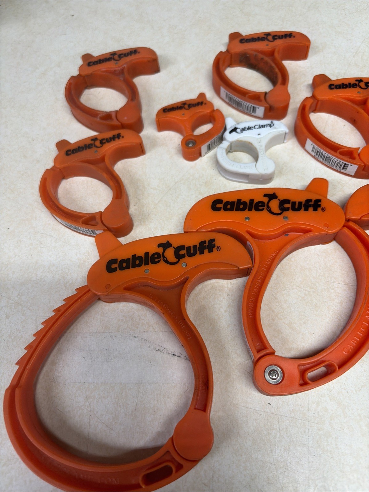 Cable Cuffs Mixed Black Orange MC Large Lot