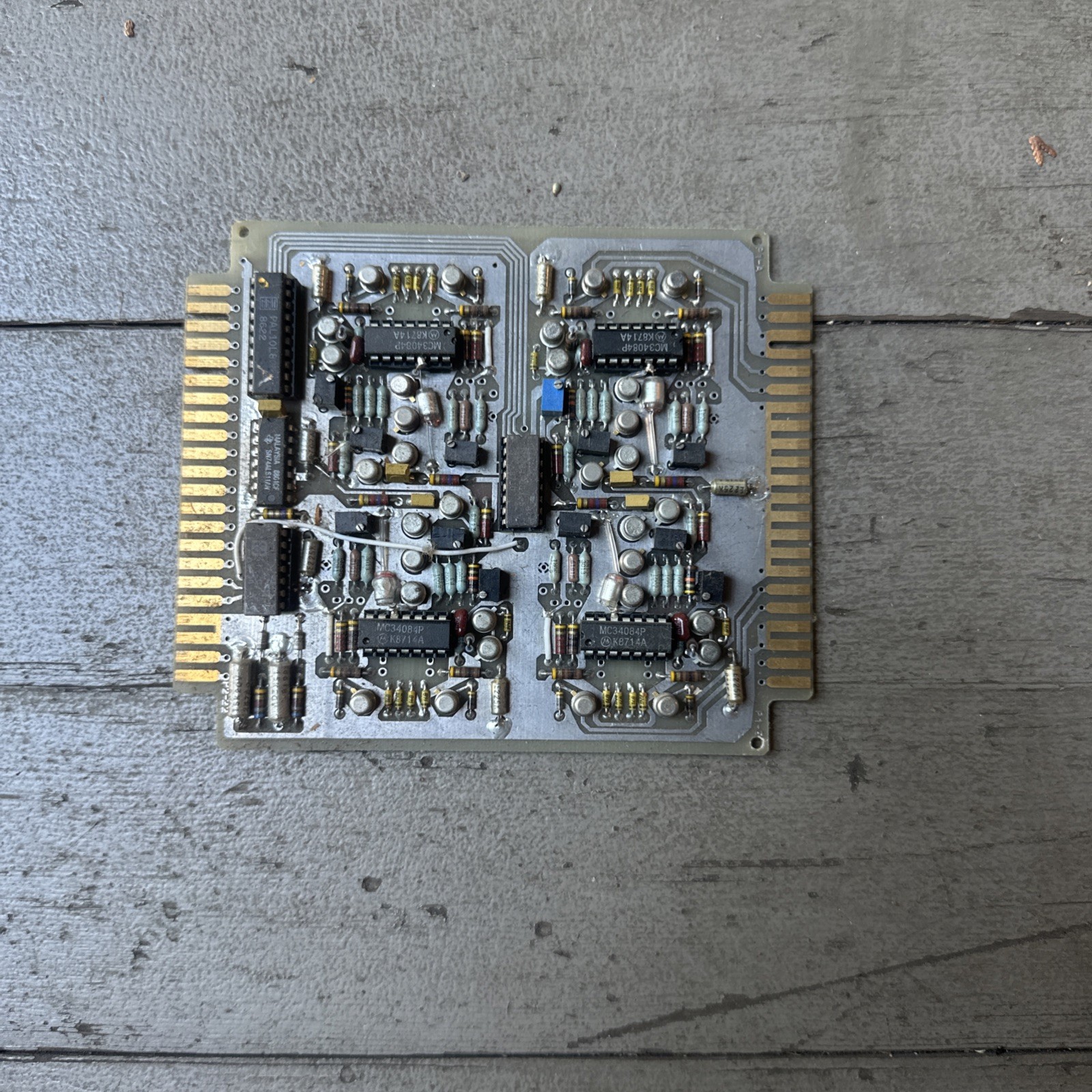 Vintage Quad Op-Amp Analog Circuit Board 4x Motorola MC34084P Gold Edge !!!