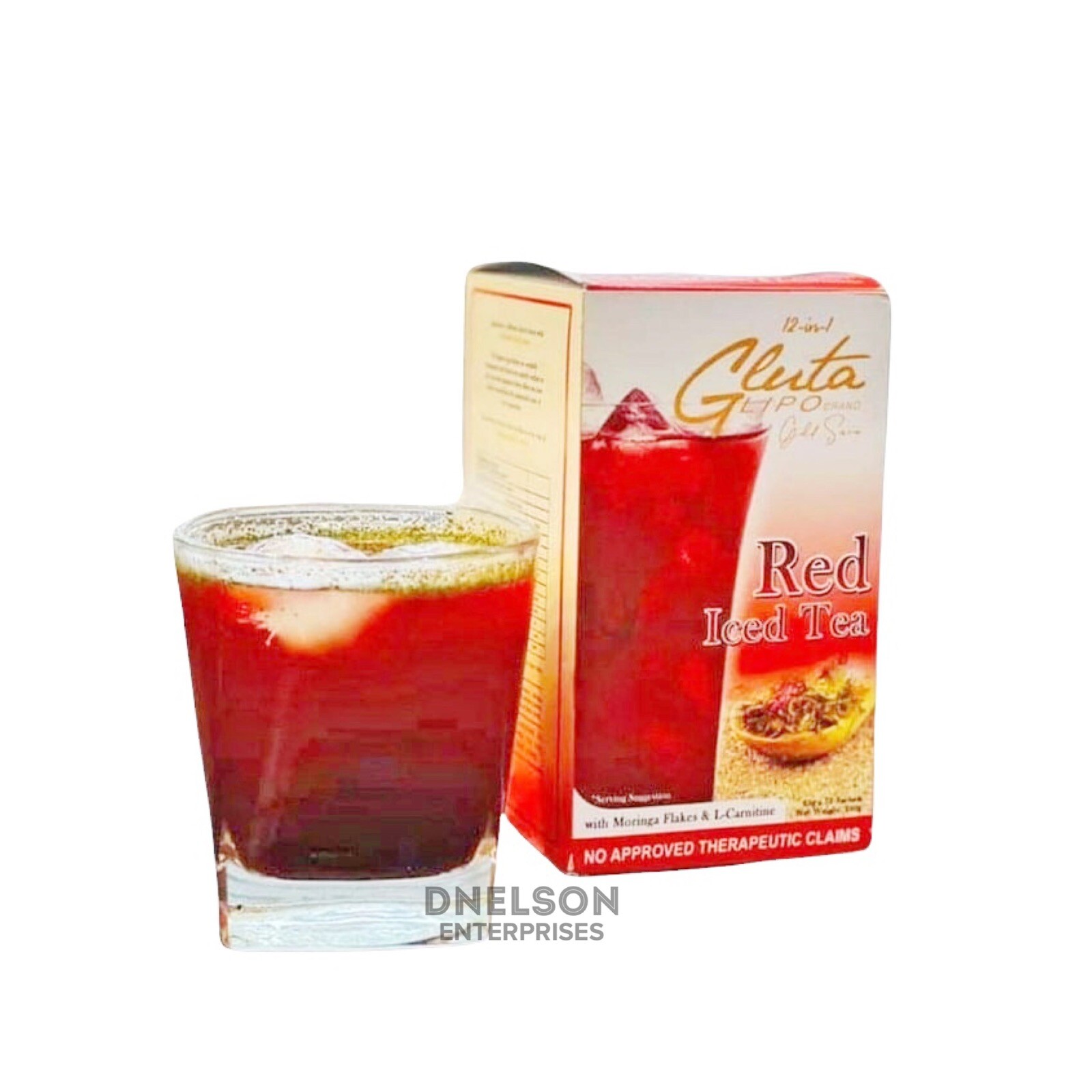 2 Boxes GlutaLipo Gold Series RED ICED TEA, 20 Sachets