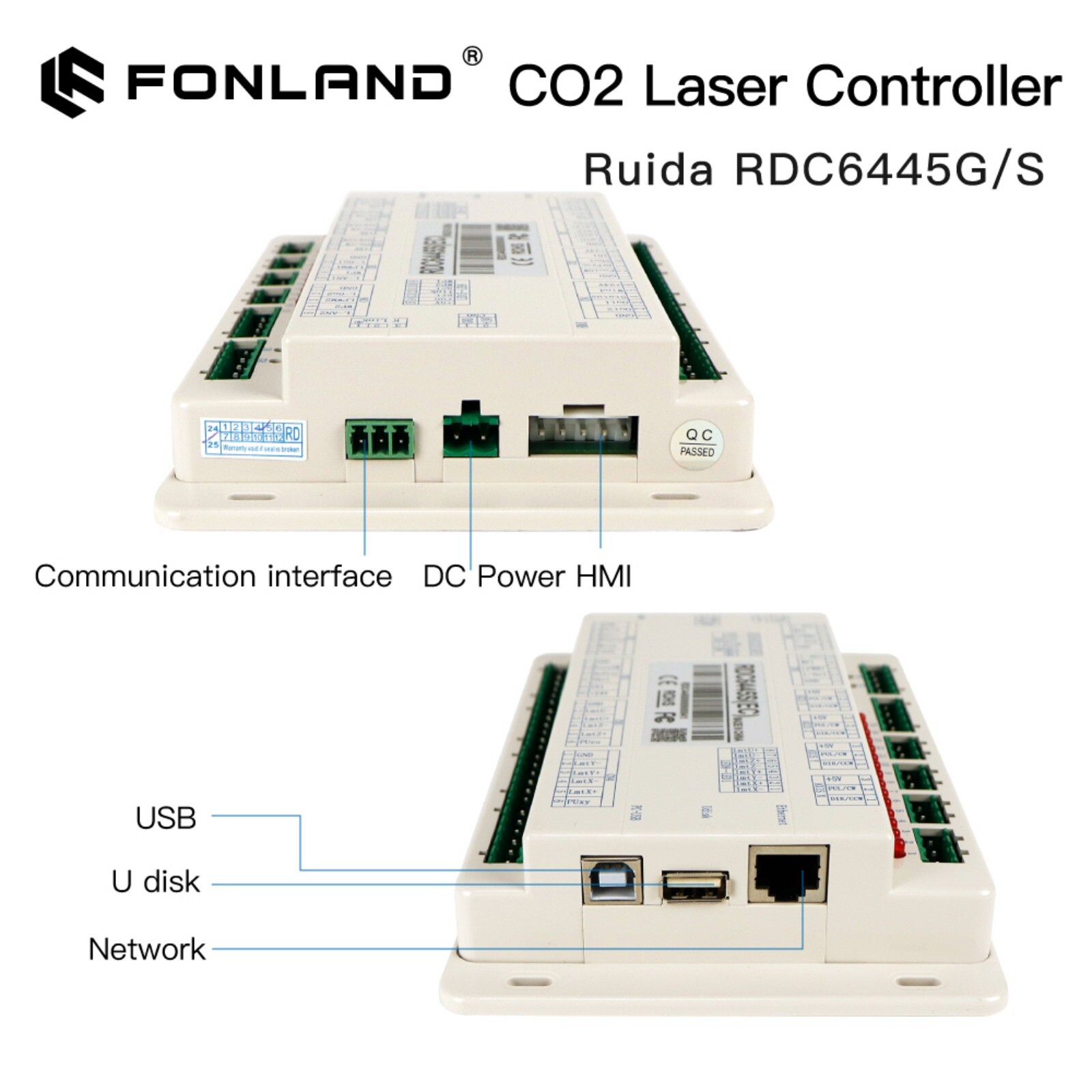 Ruida CO2 Laser Controller RDC6445G S for Laser Engraving Cutting Machine RDV8