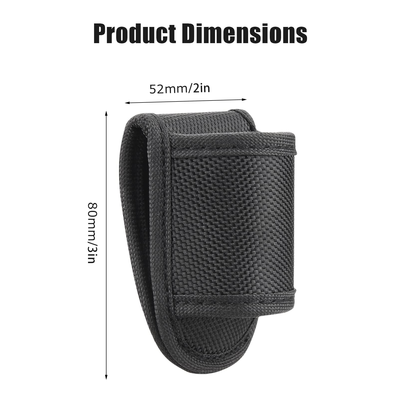 Flashlight Holster for Duty Belt, Open Top D Cell 1 Pack, Black 1 Pack