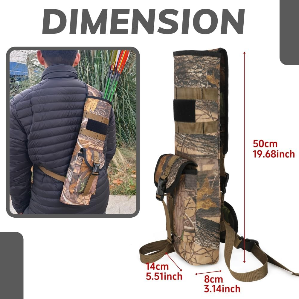 Archery Multi-Function Arrow Quiver - Portable Outdoor Storage Bag, Dedicated fo