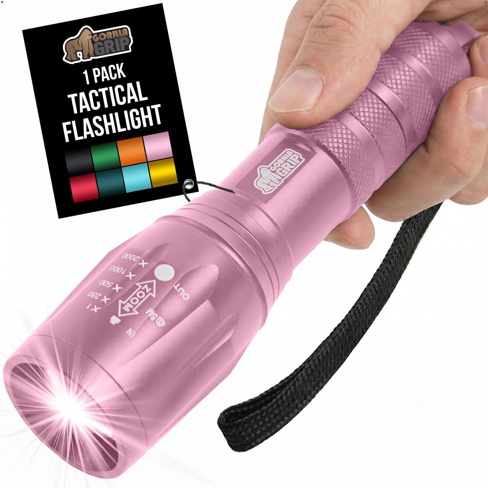 Powerful Led 750 Ft Water Resistant 5 Adjustable Mode Tactical Flashlight, High
