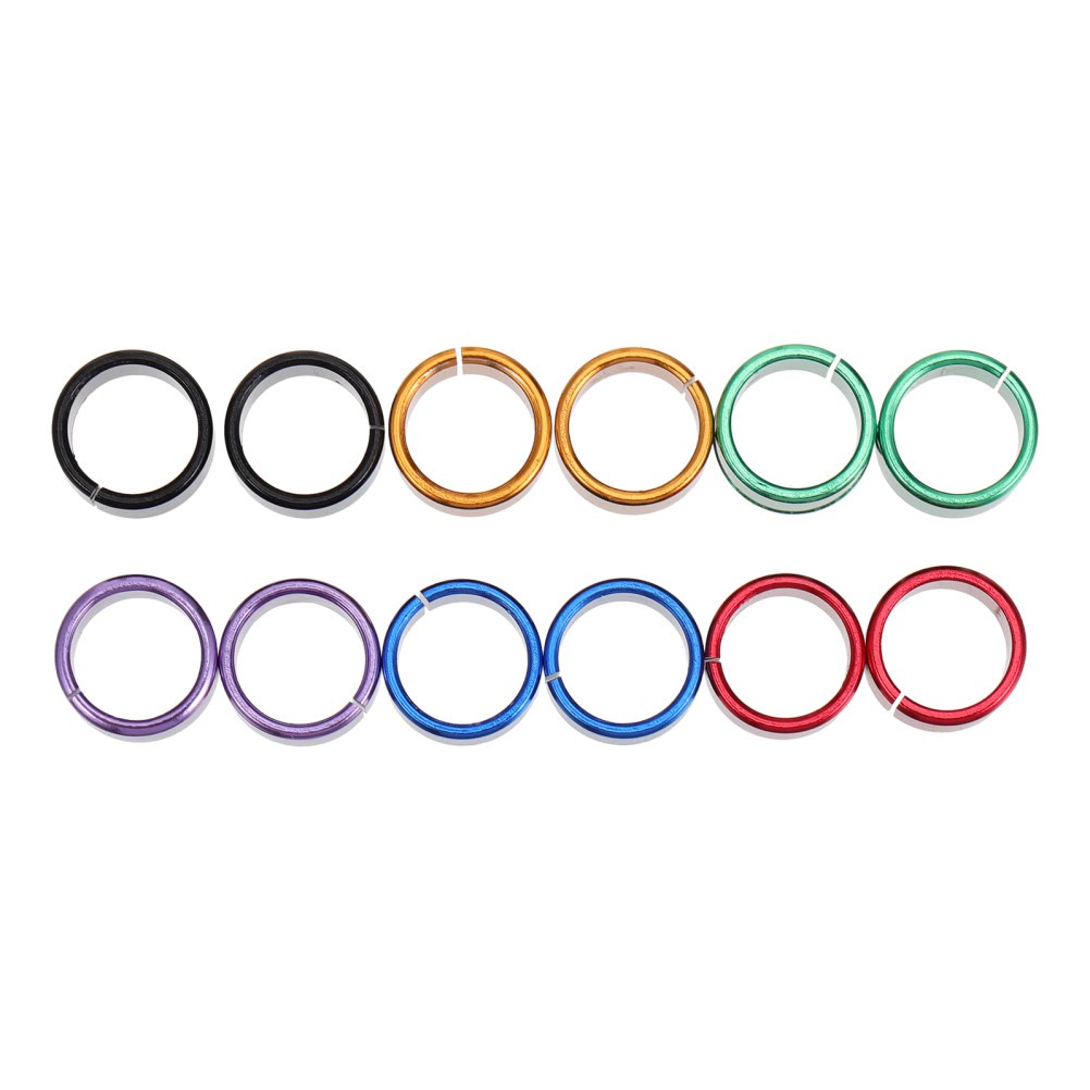 12Pcs Aluminum Chicken Leg Rings Multicolor Durable Bird Foot Bands for Pets