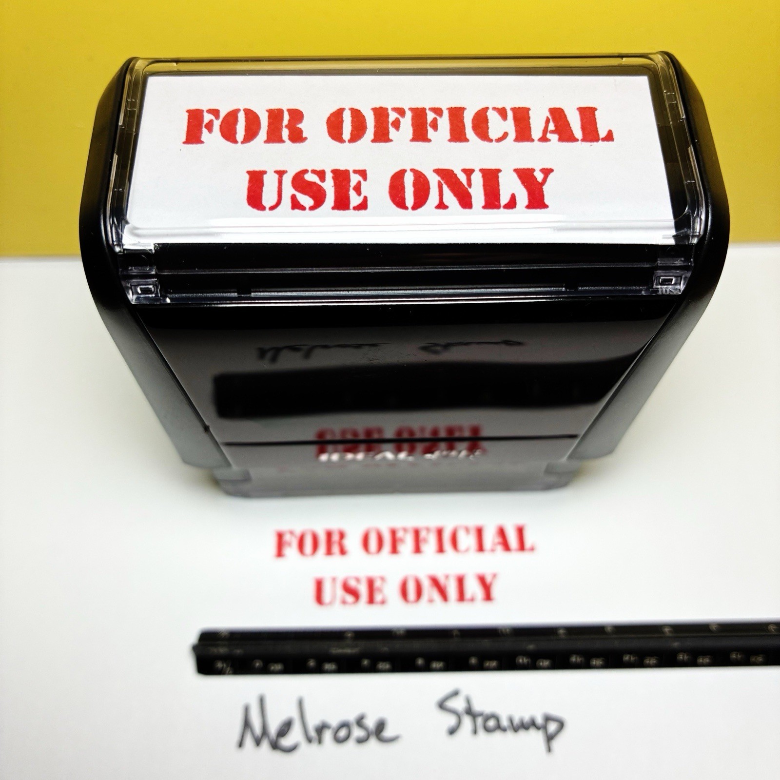For Official Use Only Rubber Stamp Red Ink Self Inking Ideal 4913