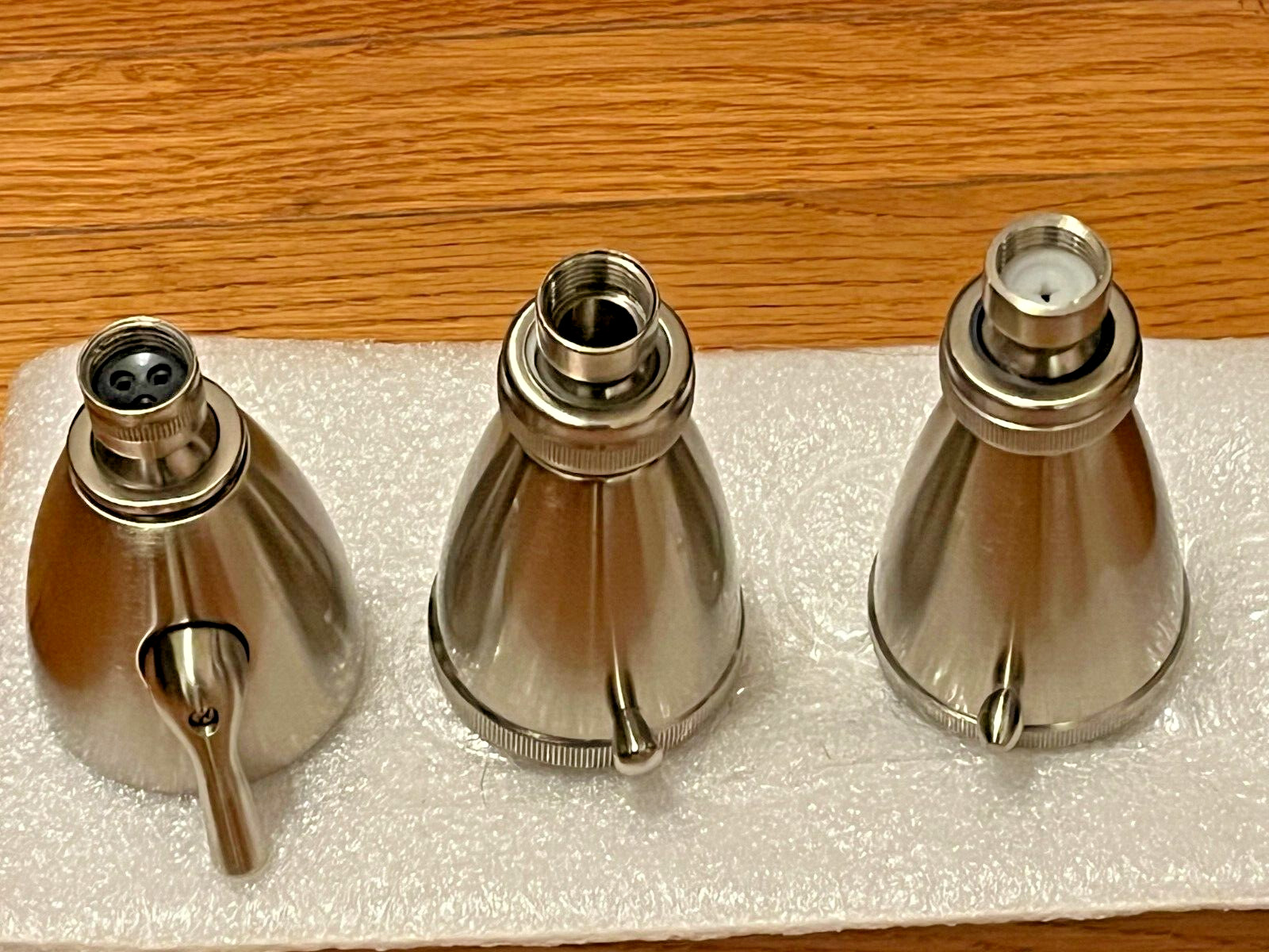 Three (3) Andre' Collection Shower Heads 2.5 GPM - Satin Nickel Open Box
