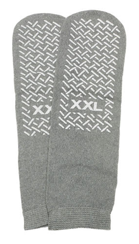 Slipper Socks XXL Grey Pair Men's 12-13