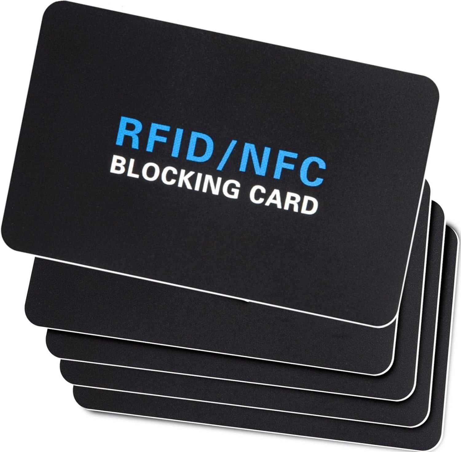 RFID Blocking Card – NFC Contactless Credit Debit Card Protector (5 Pack)