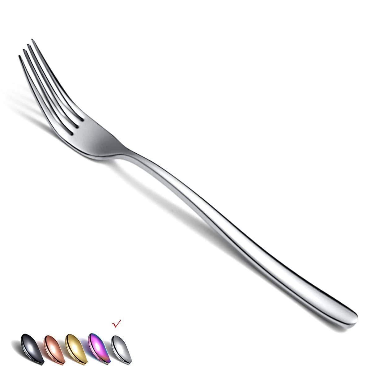 Stainless Steel Dinner Forks Set, 6 Piece - Silverware for Home, Kitchen or R...