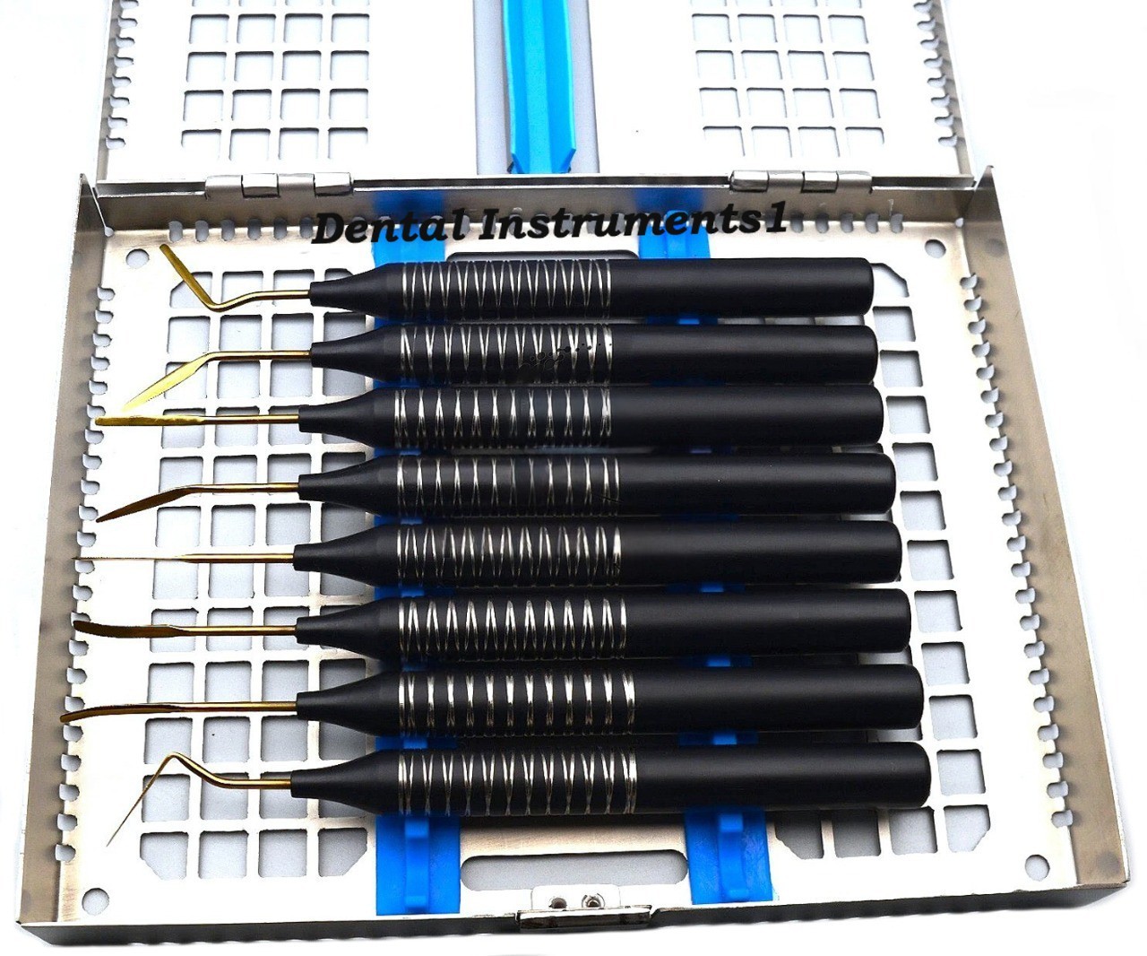 Dental Periotome Set Periodontal Root Extraction 8 PCS kit with Cassette