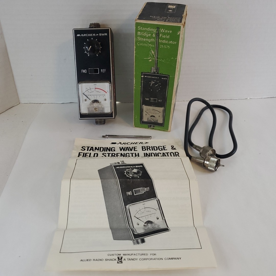 Vintage Archer SWR Meter Tester CB Ham Radio Antenna Radio Shack Tandy Corp.