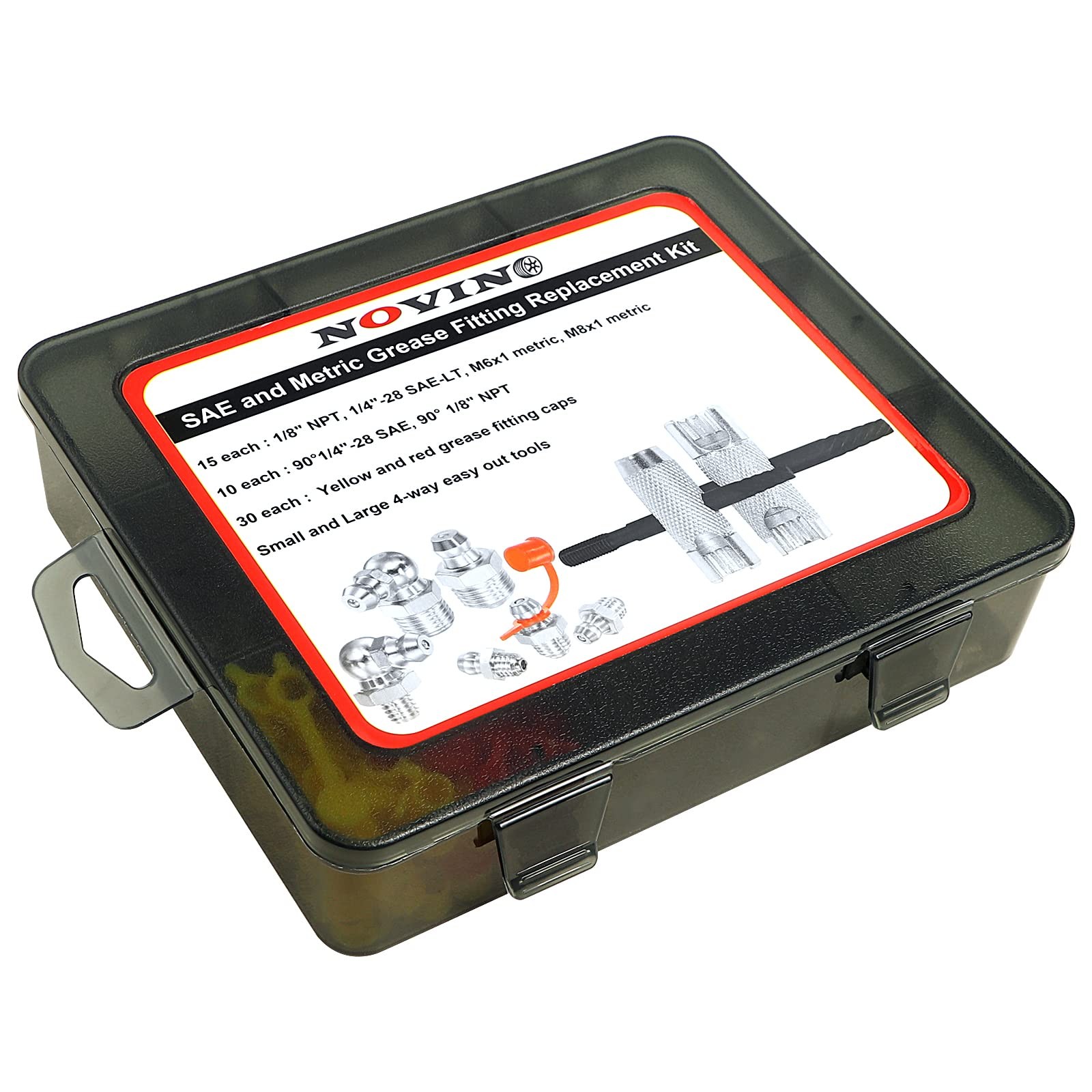 Grease Fitting Replacement Kit-Grease Zerk Tools and SAE &Metric Zerks