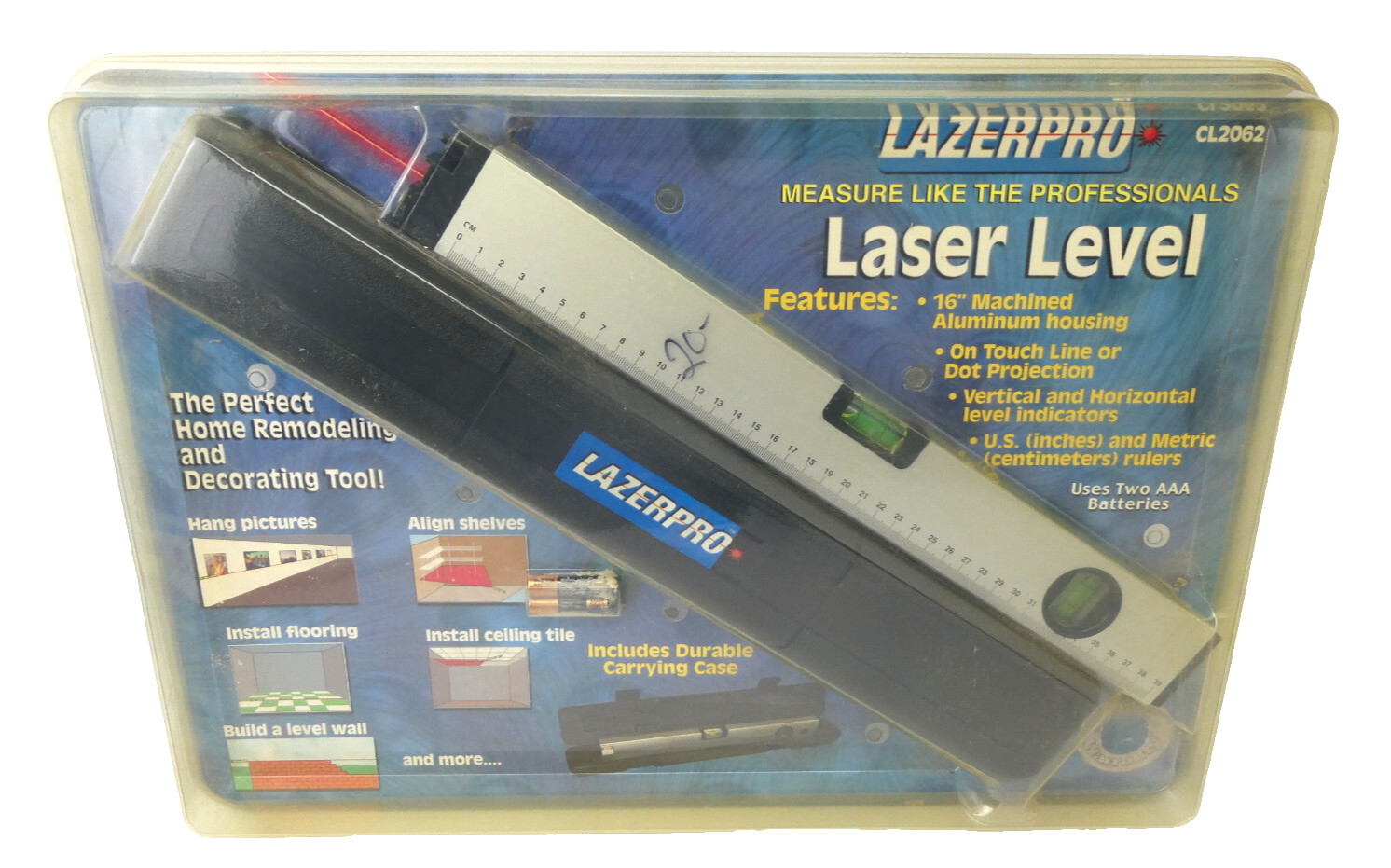NOS Lazerpro Laser Level CL2062 Item # 662230 UPC 6-62230-02062-5 Team Products