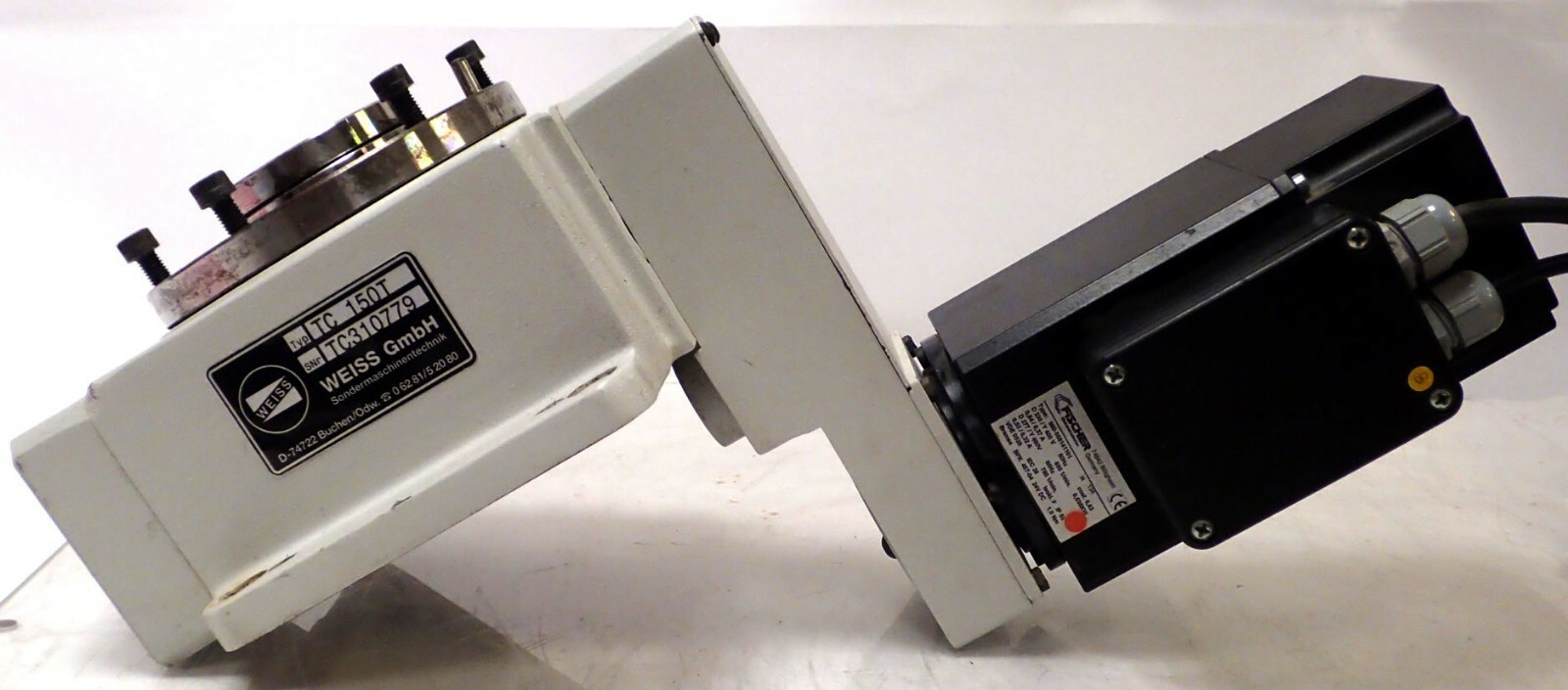 WEISS TC 150T ELECTROMECHANICAL ROTARY INDEXING TABLE 4 POSITION w/ MOTOR TESTED