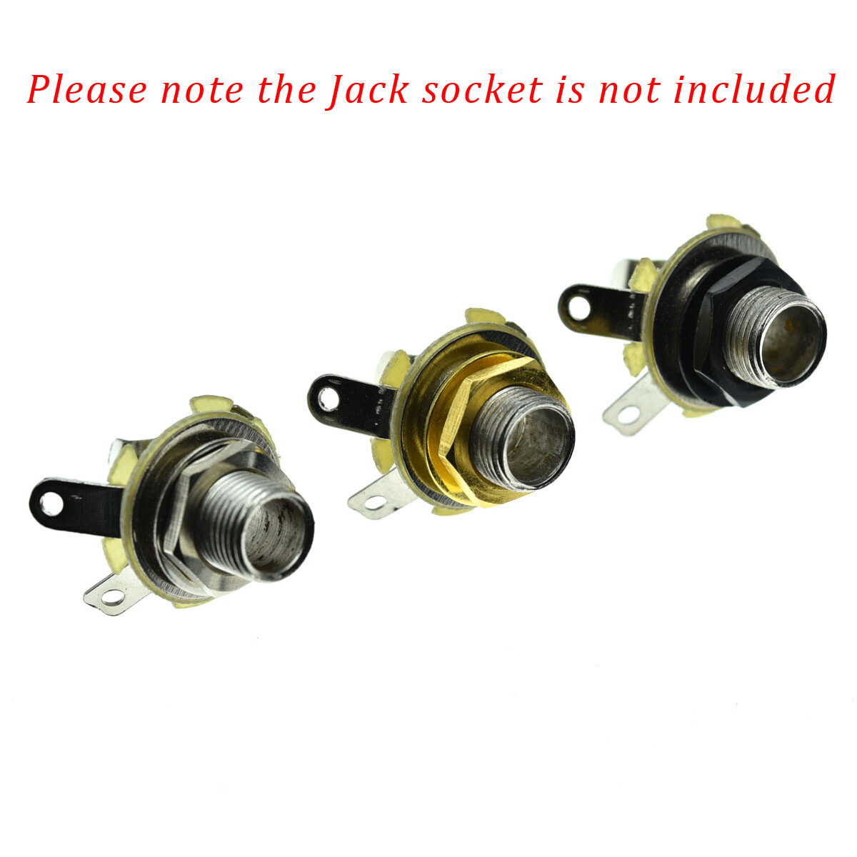 20pcs Guitar Input Output Jack Socket Nuts and Washer Metric Jack Nuts Nickel