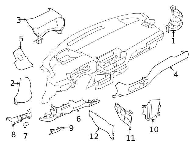 Genuine Nissan Lower Lid 68246-6CA0A