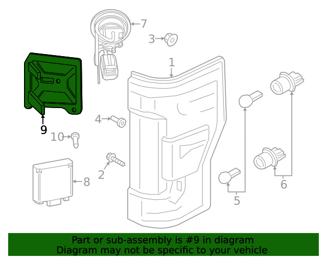 Genuine Ford Blind Spot Detection System Warning Sensor Bracket PC3Z-14D189-G