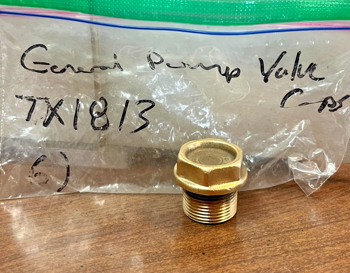 General Pump TX1813 Pressure Washer Pump Manifold Valve Cap Brass