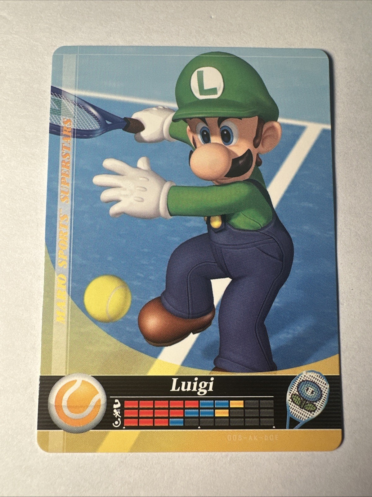 Mario Sports Superstars Amiibo Card Luigi Tennis USA