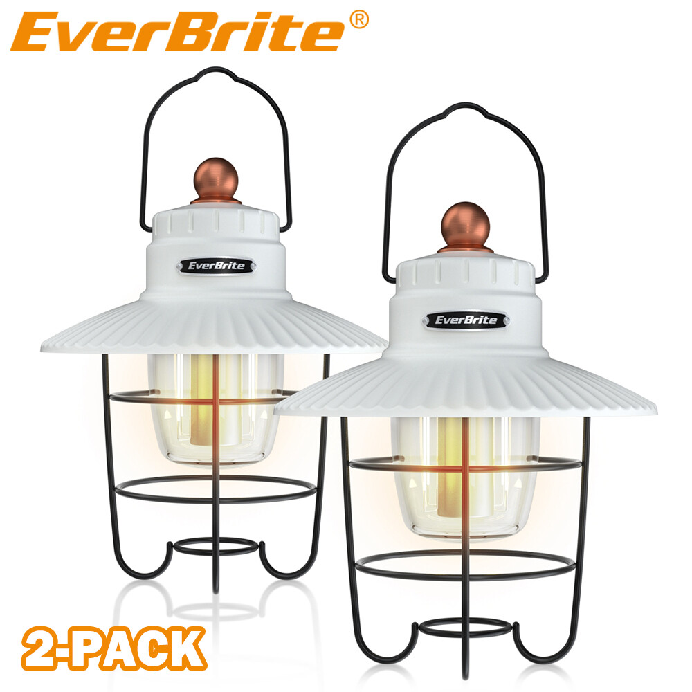 EverBrite 2PACK LED Camping Lantern USB C Rechargeable Lantern with 3 Light Mode