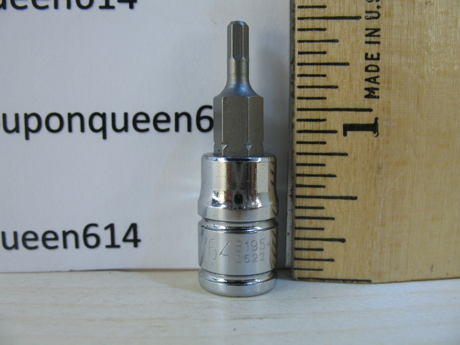 KOBALT 81954-0622, 1/4" Drive Hex Bit Socket 7/64" - Brand New