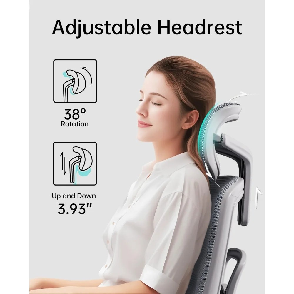 RelaxPro Ergonomic Mesh Chair with Built-In Footres