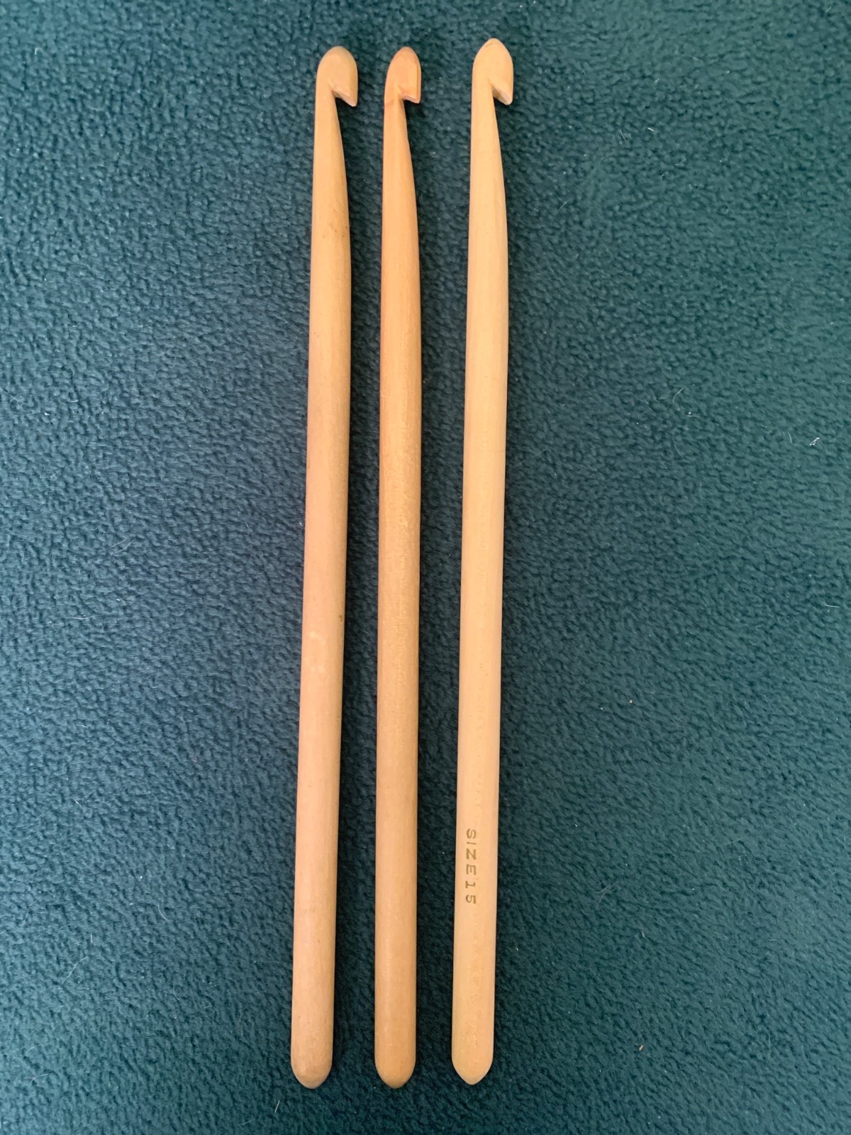 3 10" Afghan Bamboo Crochet Hooks Knitting Needle Hooks size 15